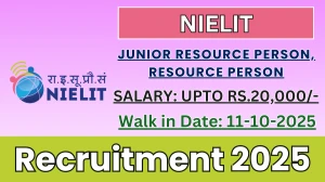 NIELIT Recruitment 2025 – Walk in for 08 Junior Resource Person, Resource Person Posts
