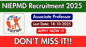 NIEPMD Associate Professor Recruitment 2025 - Apply Offline
