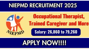NIEPMD Recruitment 2025 - Apply Online for 07 Occupational Therapist, Trained Caregiver and More Posts