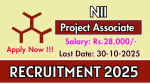 NII Project Associate II Recruitment 2025 - Apply Offline