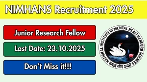 NIMHANS Junior Research Fellow Recruitment 2025 - Apply Offline