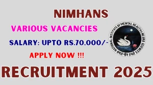NIMHANS Recruitment 2025 - Apply Offline for 04 JRF, Project Research Associate and More Posts