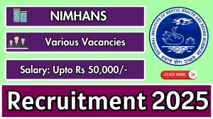 NIMHANS Recruitment 2025 – Walk in for 06 Research Associate, Research Assistant Posts