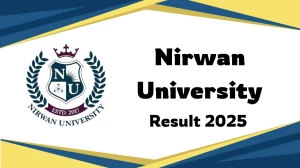 Nirwan University Result 2025 Out at nirwanuniversity.ac.in Direct Link to Download 1st, 2nd, 4th, 6th Result