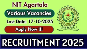 NIT Agartala Recruitment 2025 - Apply Offline for 03 Chief Executive Officer, Incubation Manager and More Posts