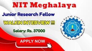 NIT Meghalaya Junior Research Fellow Recruitment 2025 – Walk in for 02 Posts