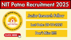 NIT Patna Junior Research Fellow Recruitment 2025 - Apply Offline