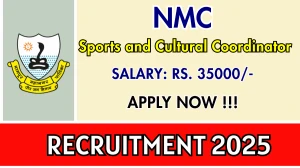 NMC Sports and Cultural Coordinator Recruitment 2025 – Walk in for 01 Posts NMC Sports and Cultural Coordinator Recruitment 2025 – Walk in for 01 Posts