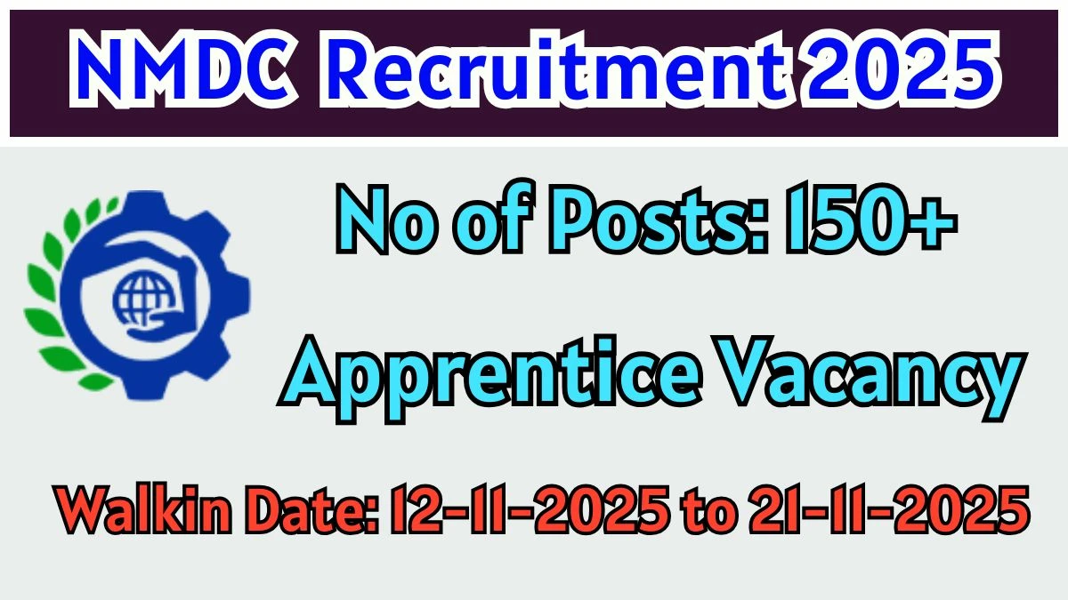 NMDC Apprentices Recruitment 2025 – Walk in for 197 Posts NMDC Apprentices Recruitment 2025 – Walk in for 197 Posts