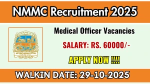 NMMC Medical Officer Recruitment 2025 – Walk in for 01 Posts NMMC Medical Officer Recruitment 2025 – Walk in for 01 Posts
