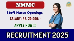 NMMC Staff Nurse Recruitment 2025 - Apply Offline for 44 Posts NMMC Staff Nurse Recruitment 2025 - Apply Offline for 44 Posts