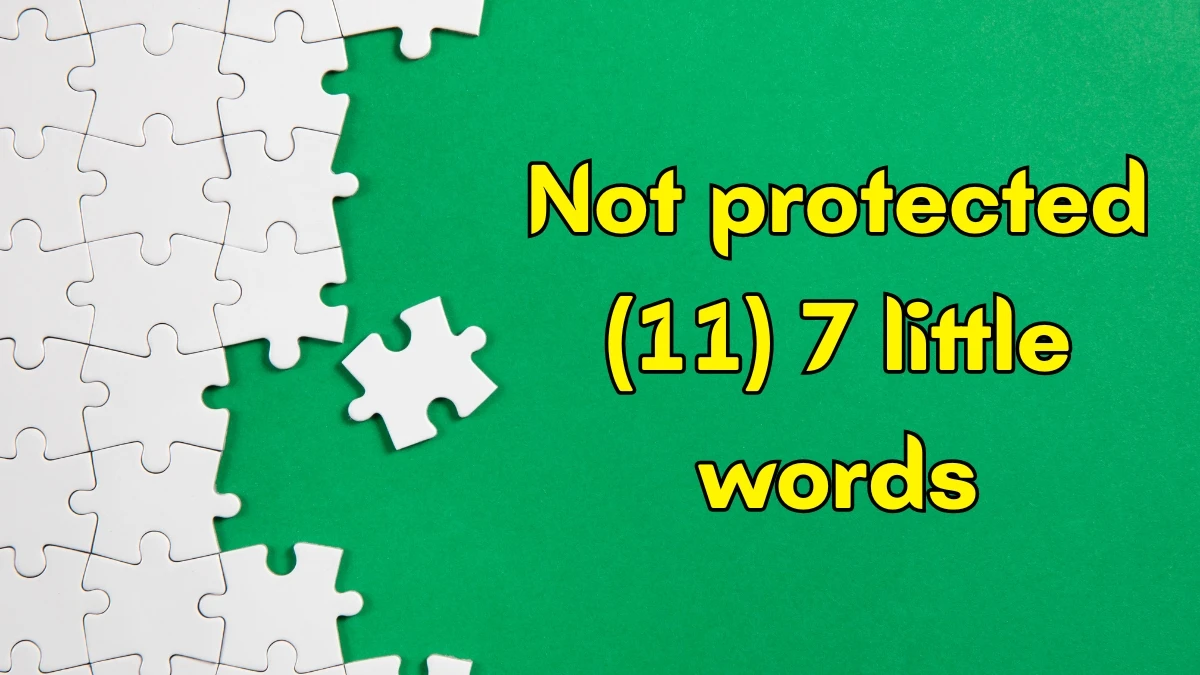 Not protected 7 Little Words 11 letters Answer