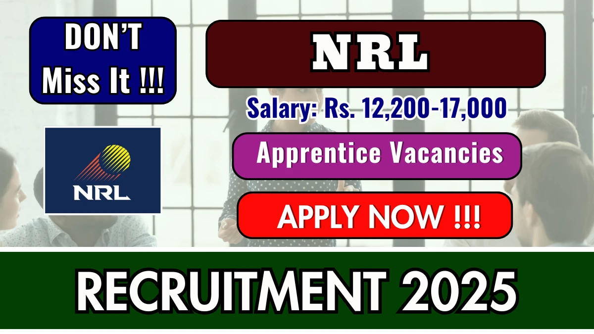 NRL Apprentice Recruitment 2025 - Apply Online for 75 Posts NRL Apprentice Recruitment 2025 - Apply Online for 75 Posts