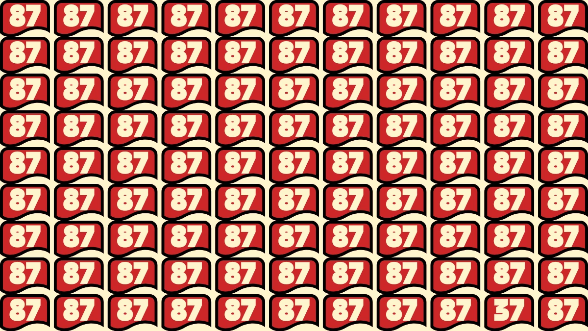 Observation Find it Out: Within 5 Seconds Spot The Number 37 among 87