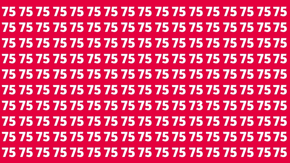 Observation Find it Out: Within 5 Seconds Spot The Number 73 among 75