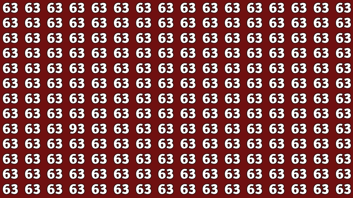 Observation Find it Out: Within 5 Seconds Spot The Number 93 among 63 Observation Find it Out: Within 5 Seconds Spot The Number 93 among 63