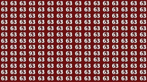 Observation Find it Out: Within 5 Seconds Spot The Number 93 among 63