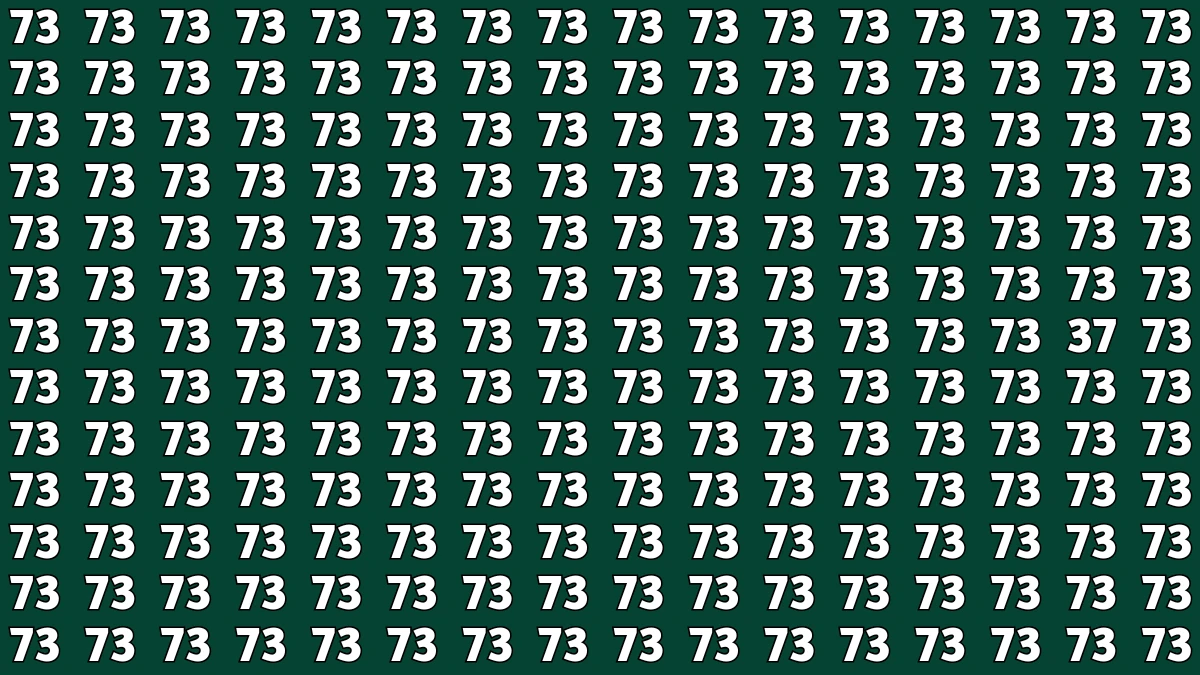 Observation Find It Out: Within 7 Seconds Spot The Number 37 among 73s
