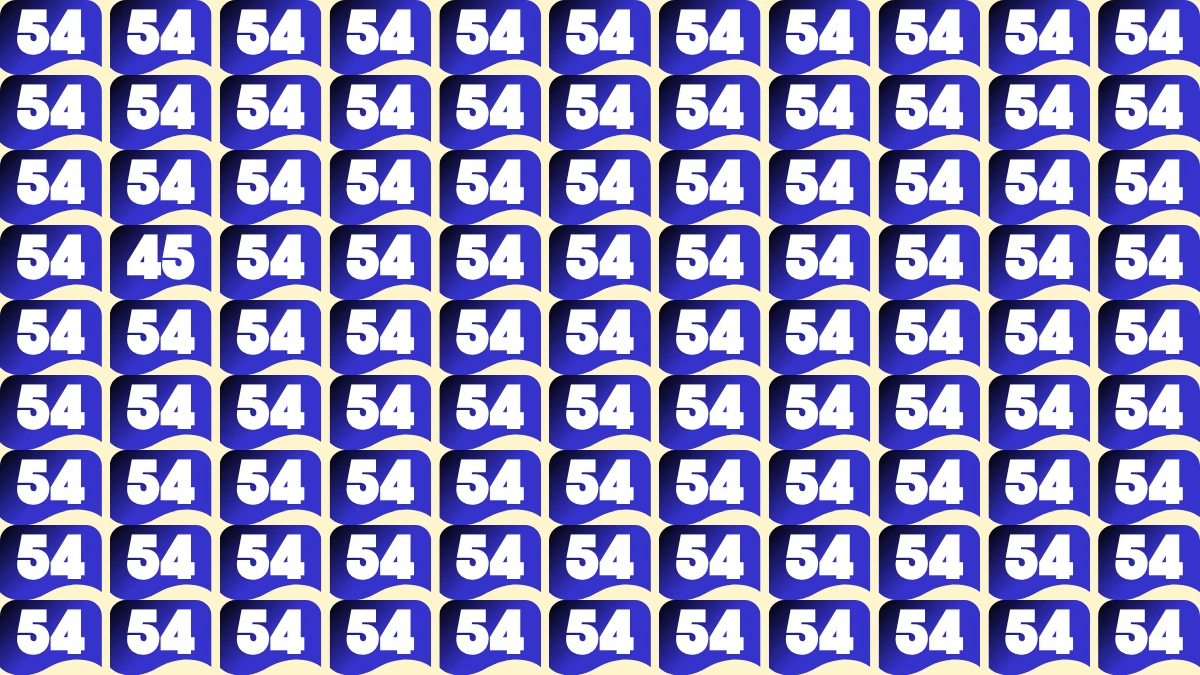 Observation Find it Out: Within 9 Seconds Spot The Number 45 among 54