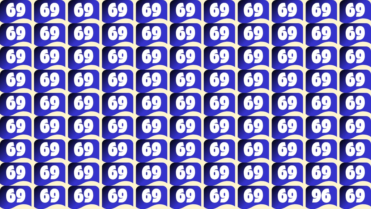 Observation Find it Out: Within 9 Seconds Spot The Number 96 among 69