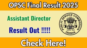 OPSC Assistant Director Final Result 2025 Declared: Download at opsc.gov.in OPSC Assistant Director Final Result 2025 Declared: Download at opsc.gov.in