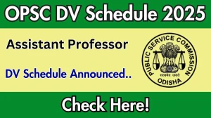 OPSC Assistant Professor DV Schedule 2025: Check Document Verification Date @ opsc.gov.in OPSC Assistant Professor DV Schedule 2025: Check Document Verification Date @ opsc.gov.in