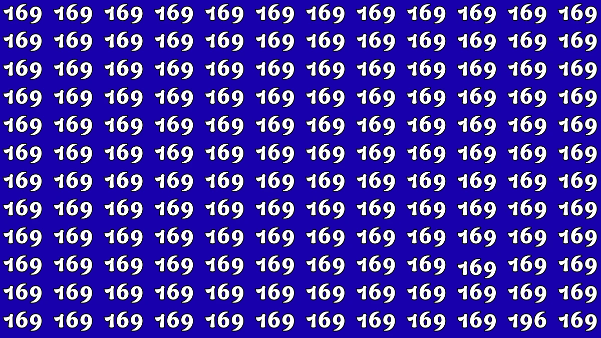 Optical Illusion 7 Seconds Challenge: Only People with Eagle Eyes Can spot the Number 196