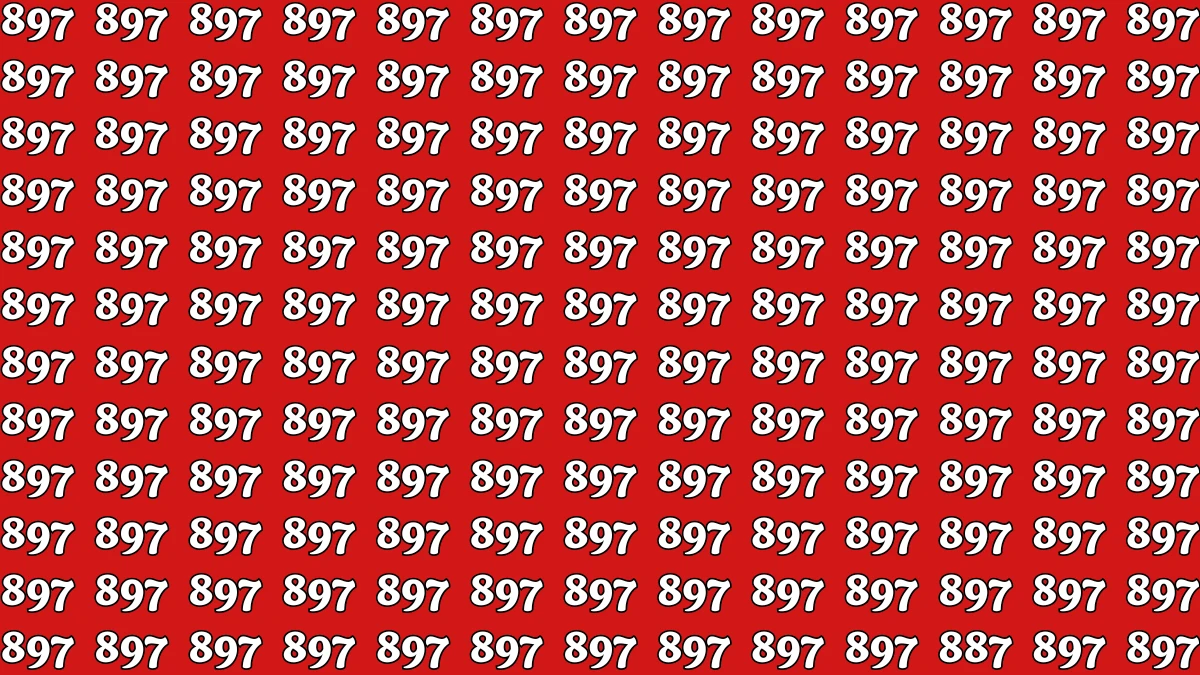 Optical Illusion 7 Seconds Challenge: Only People with Eagle Eyes Can spot the Number 887