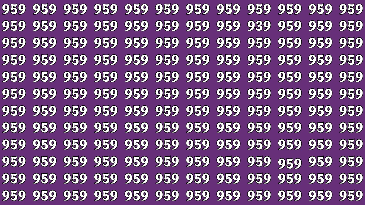 Optical Illusion 7 Seconds Challenge: Only People with Eagle Eyes Can spot the Number 939