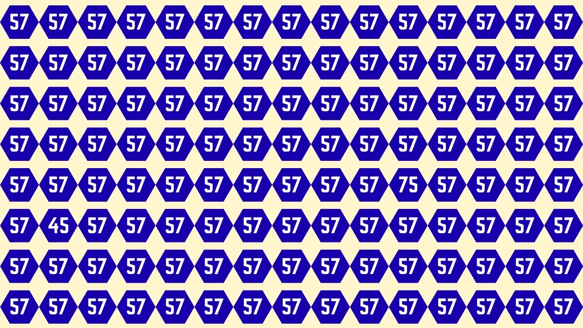Optical Illusion Eye Test Challenge: Within 7 Seconds Spot The Number 45 and 75 among 57 Optical Illusion Eye Test Challenge: Within 7 Seconds Spot The Number 45 and 75 among 57