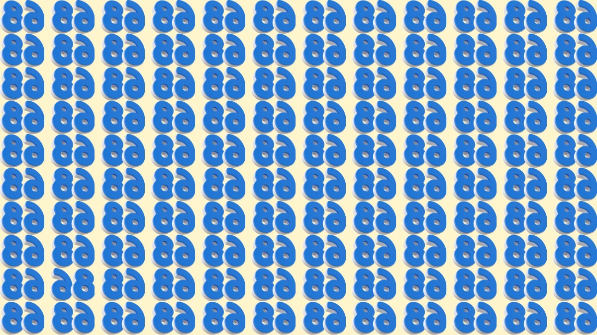 Optical Illusion IQ Test: Are You A Genius? Within 6 Seconds Spot The Inverted 86 among Inverted 68