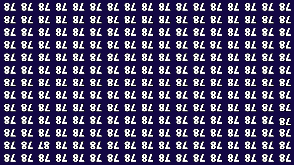 Optical Illusion IQ Test: Are You A Genius? Within 7 Seconds Spot The Inverted 87 among Inverted 78s