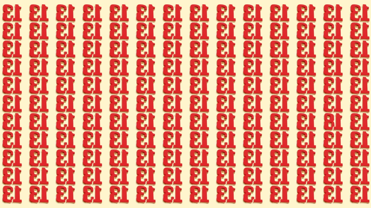 Optical Illusion IQ Test: Are You A Genius? Within 8 Seconds Spot The Inverted 18 among Inverted 13