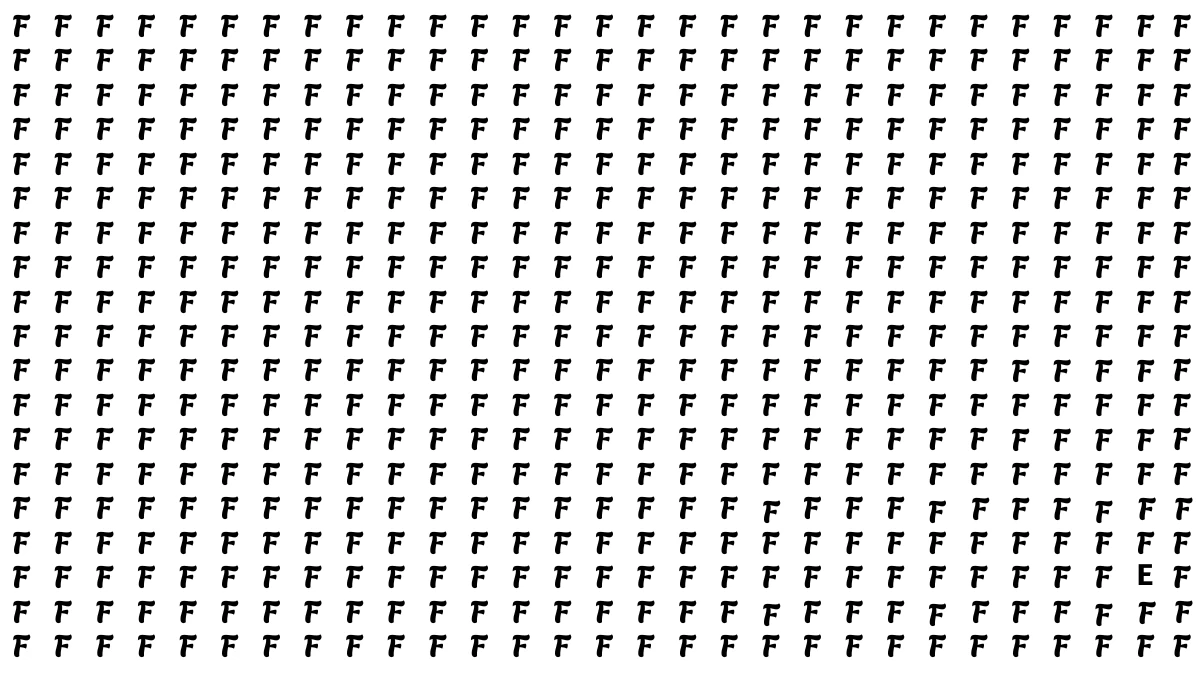 Optical Illusion IQ Test: Find the letter E among Fs