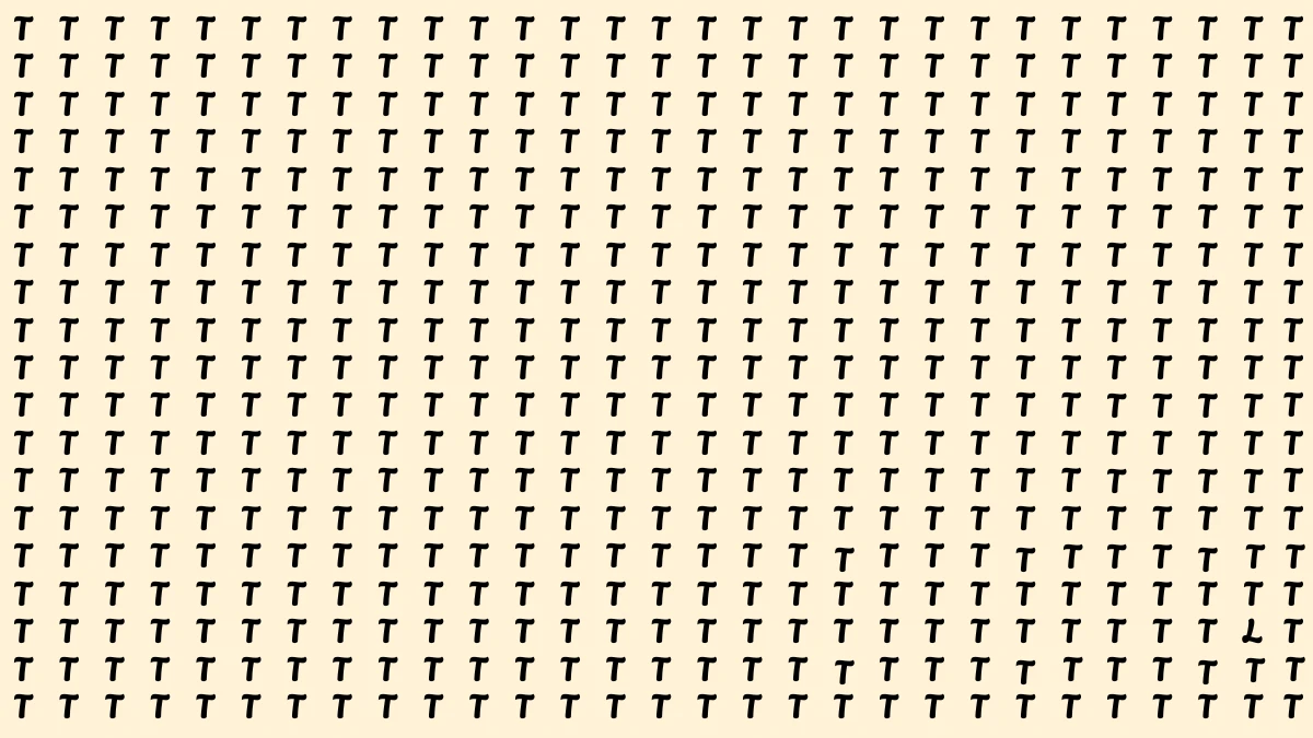 Optical Illusion IQ Test: Find the letter L among T