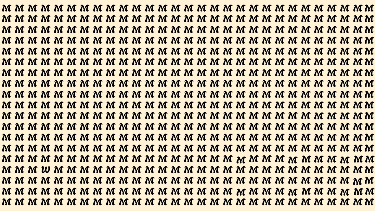 Optical Illusion IQ Test: Find the letter W among Ms