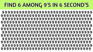 Optical Illusion IQ Test: If You Have Eagle Eyes, Find the Number 6 among a seri...