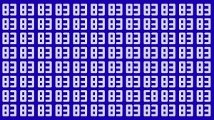 Optical Illusion: Only People with Eagle Eyes Can Spot the Inverted 83 among 83
