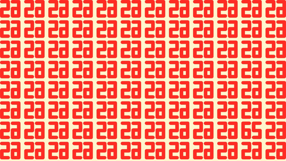 Optical Illusion: Only People with Eagle Eyes Can Spot the Number 65 among Inverted 65