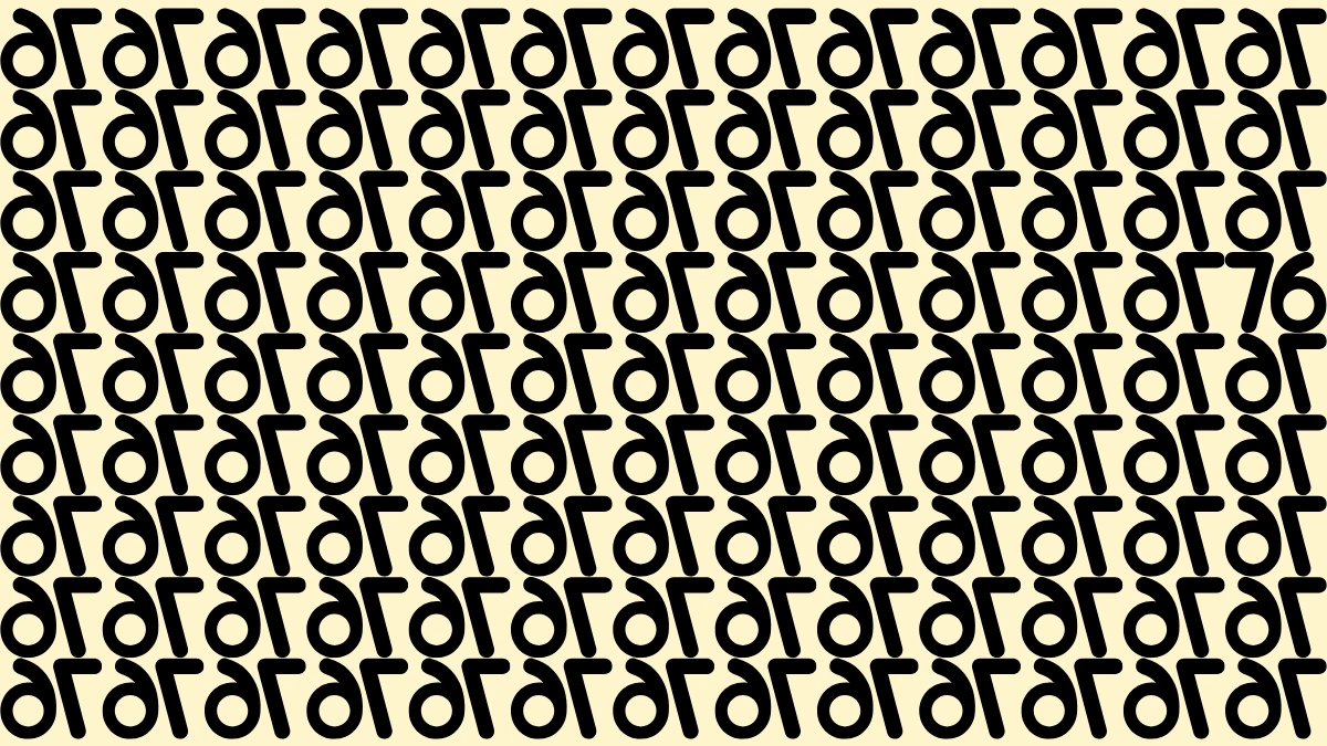 Optical Illusion: Only People with Eagle Eyes Can Spot the Number 76 among Inverted 76