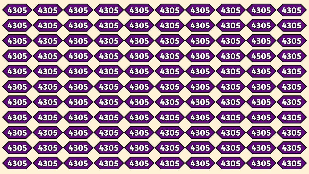 Optical Illusion Puzzle IQ Test: Within 7 Seconds Spot The Number 4505 among 4503