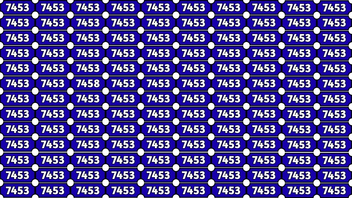 Optical Illusion Puzzle IQ Test: Within 9 Seconds Spot The Number 7458 among 7453