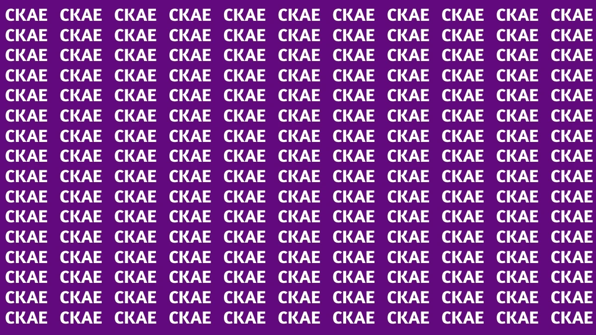 Optical Illusion Visual Test: Within 5 Seconds Spot The Word CAKE among CKAEs
