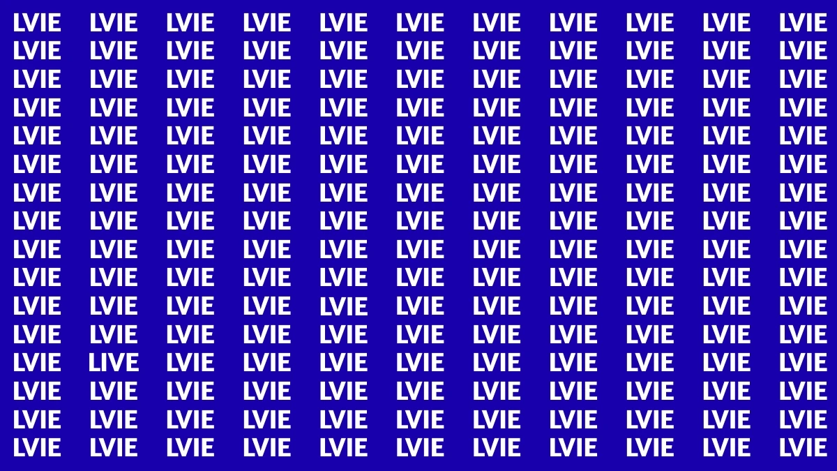 Optical Illusion Visual Test: Within 5 Seconds Spot The Word LIVE among LVIE