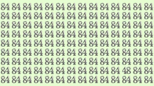 Optical Illusion: Within 6 Seconds Spot The Number 48 among 84