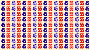 Optical Illusion: Within 6 Seconds Spot The Number 53 among 45 and 55