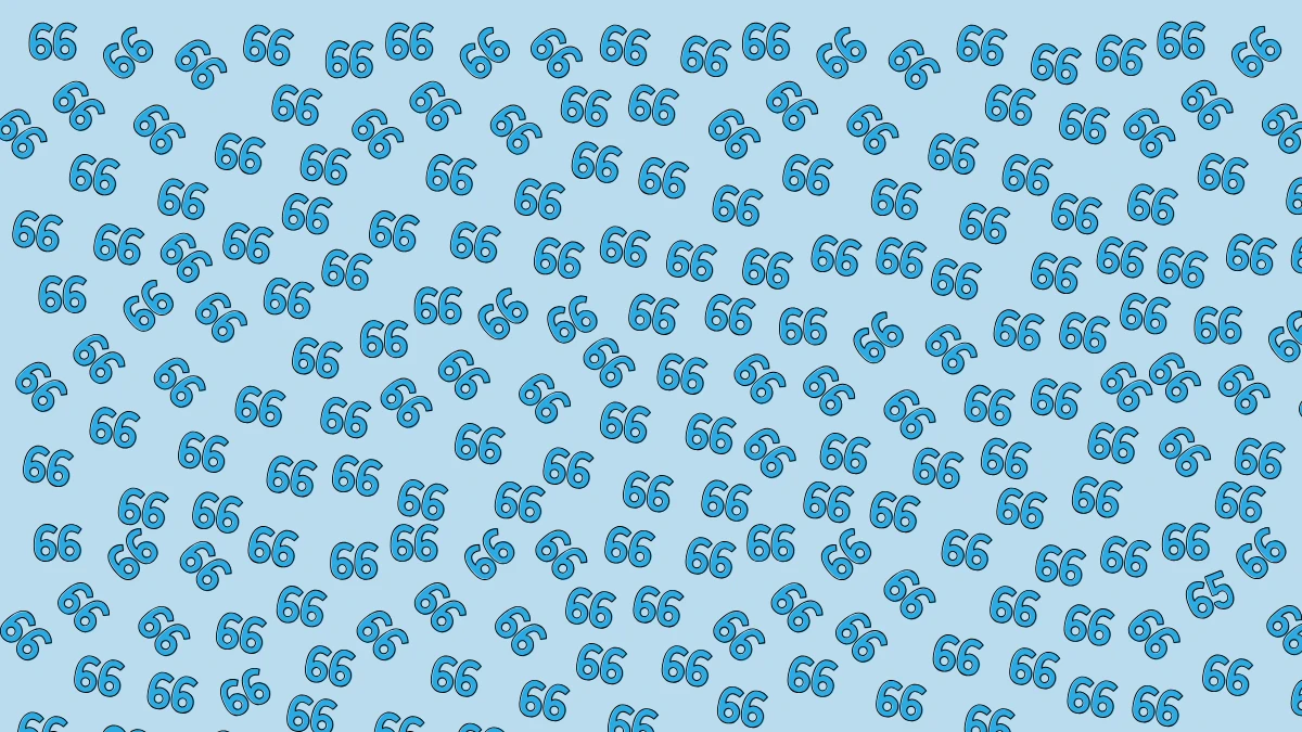 Optical Illusion: You will be renamed a genius if you can spot hidden number 65 among 66 within 12 seconds!