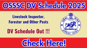 OSSSC DV Schedule 2025 – Livestock Inspector, Forester and Other Posts Document Verification Date at osssc.gov.in OSSSC DV Schedule 2025 – Livestock Inspector, Forester and Other Posts Document Verification Date at osssc.gov.in