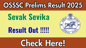 OSSSC Sevak Sevika Prelims Result 2025 Declared: Download at osssc.gov.in OSSSC Sevak Sevika Prelims Result 2025 Declared: Download at osssc.gov.in