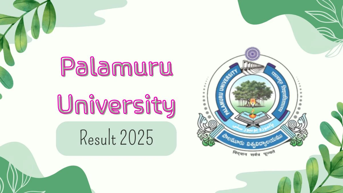 Palamuru University Result 2025 Out at palamuruuniversity.com Direct Link to Download 1st, 3rd, 7th, 8th Sem Result